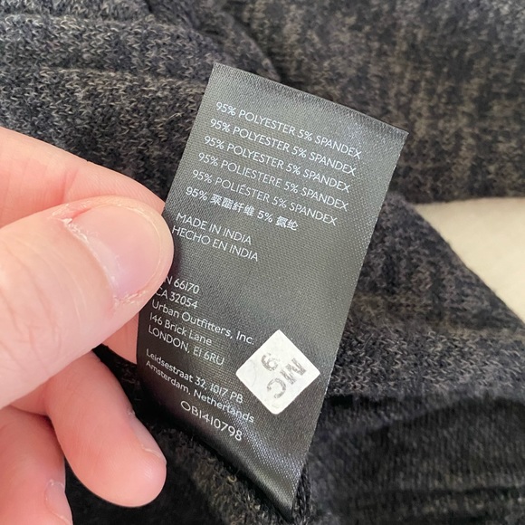 Anthropologie Cross Front Gray Crop Blouse - Picture 6 of 7